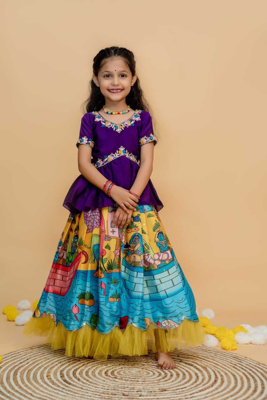 YNF SOFT CHINON KESH109 RRKT91 KIDS WEAR WHOLESALE KIDS GOWNS MANUFACTURER- Kapda Export