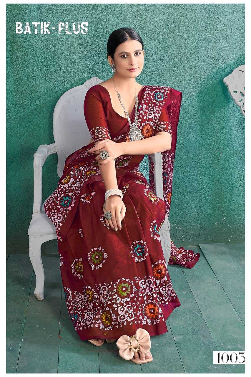 YNF SOFT COTTON BATIK-PLUS KESH244  B A T I K - P L U S CLOTHING BRANDS WHOLESALE SAREES MANUFACTURER- Kapda Export