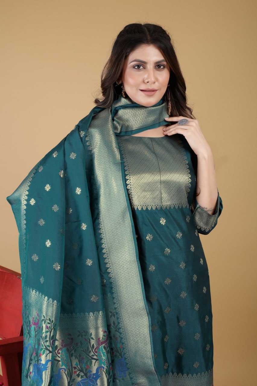 YNF SOFT SILK KESH234 DSF04 SUIS & DRESSES WHOLESALE PRINTED SILK SEMI STITCHED SUITS MANUFACTURER- Kapda Export