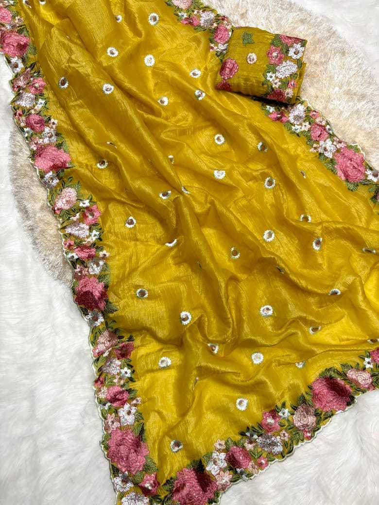 YNF TISSUE SILK KESH222 RUN139 SILK SAREES WHOLESALE DESIGNER SILK EMBROIDERED SOFT SILK SAREE SAREES MANUFACTURER- Kapda Export