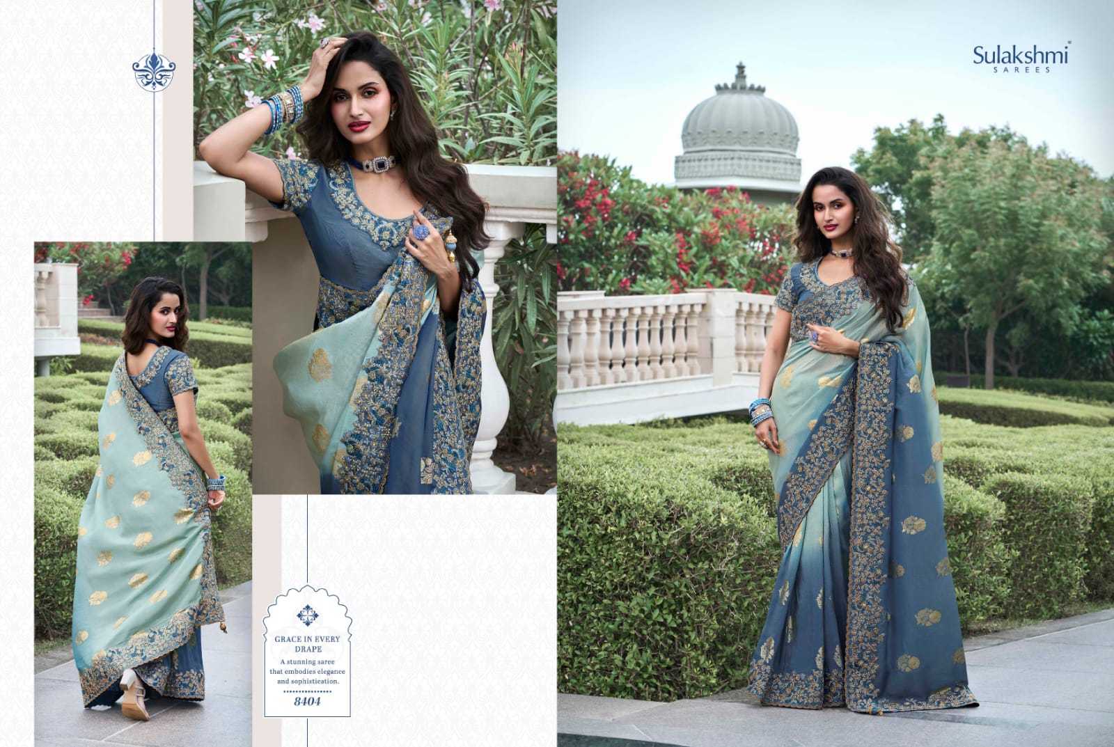 YNF TISSUE SILK SULAKHMI RIN195 The Wedding Saga 8404 CLOTHING BRANDS WHOLESALE SAREES MANUFACTURER- Kapda Export