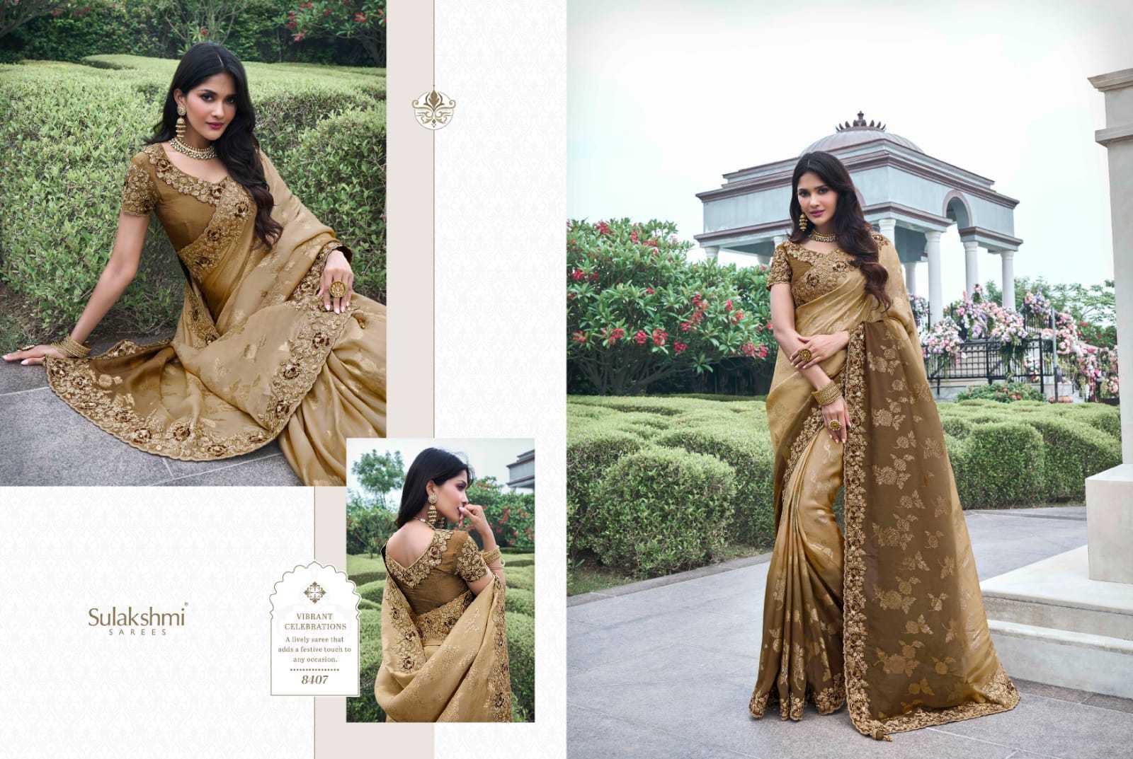 YNF TISSUE SILK SULAKHMI RIN195 The Wedding Saga 8407 CLOTHING BRANDS WHOLESALE SAREES MANUFACTURER- Kapda Export