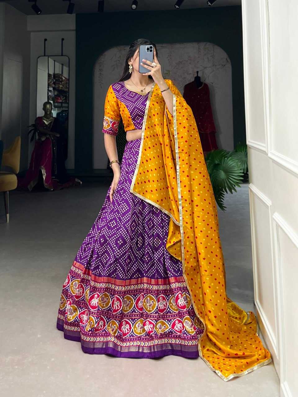 YNF TUSSAR SILK KESH134 1687 LEHENGAS WHOLESALE SILK TRADITIONAL PRINTED LEHENGAS MANUFACTURER- Kapda Export