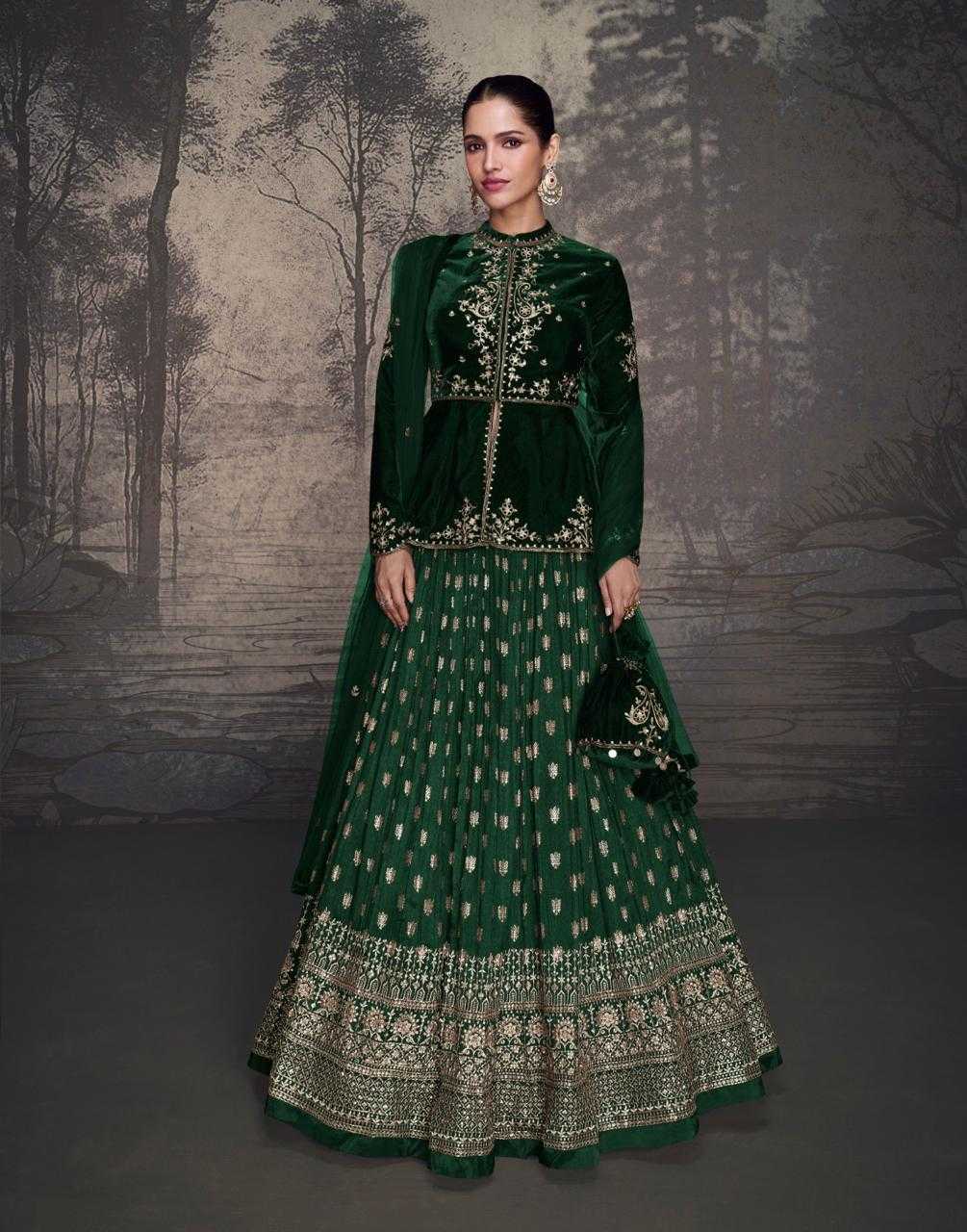 YNF VELEVT SAYURI KESH233 GLAM1 CLOTHING BRANDS WHOLESALE LEHENGA MANUFACTURER- Kapda Export