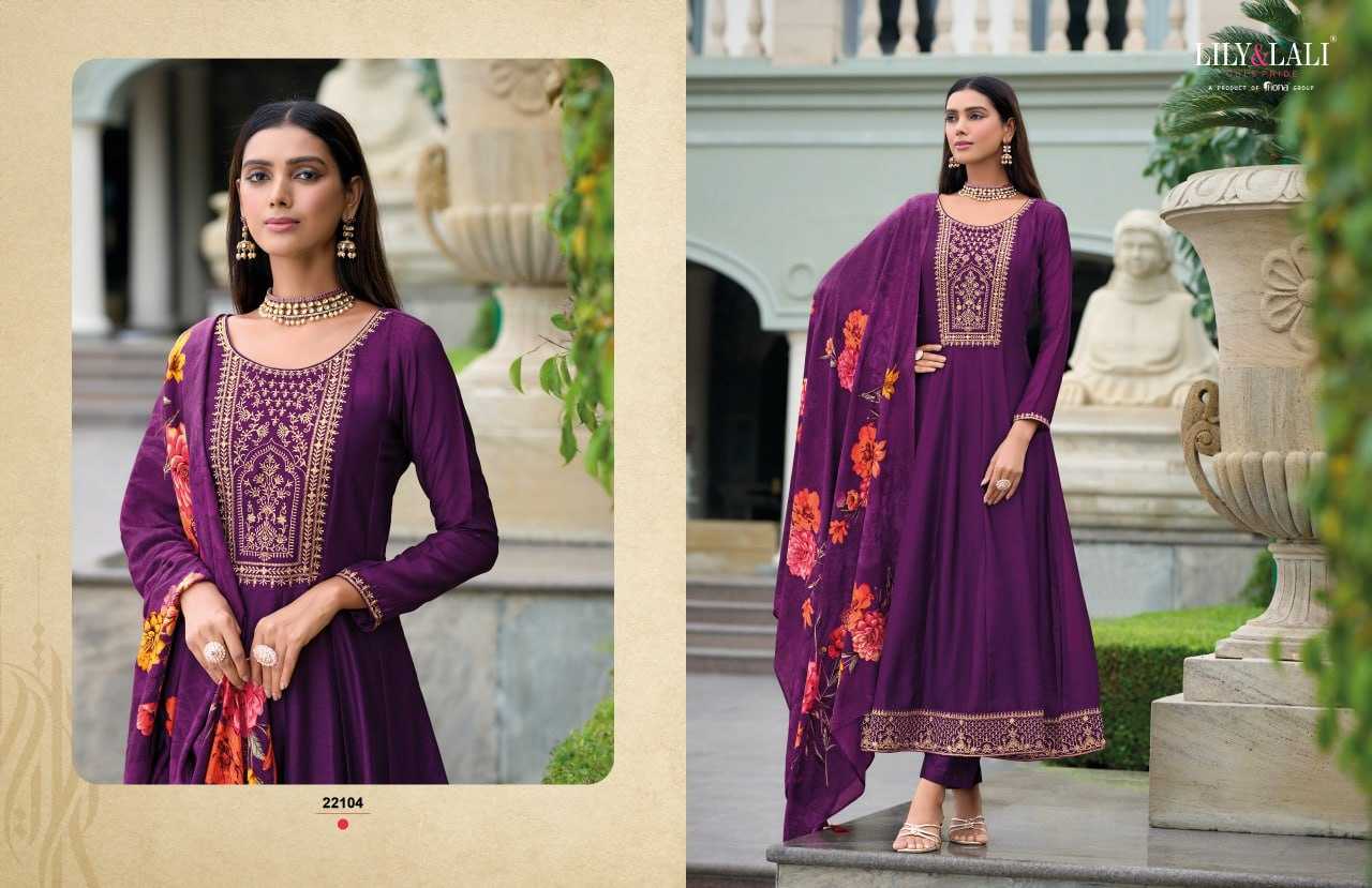 YNF VICHITRA SILK LILY & LALI KESH236 MALLIKAJAAN CLOTHING BRANDS WHOLESALE GOWNS MANUFACTURER- Kapda Export