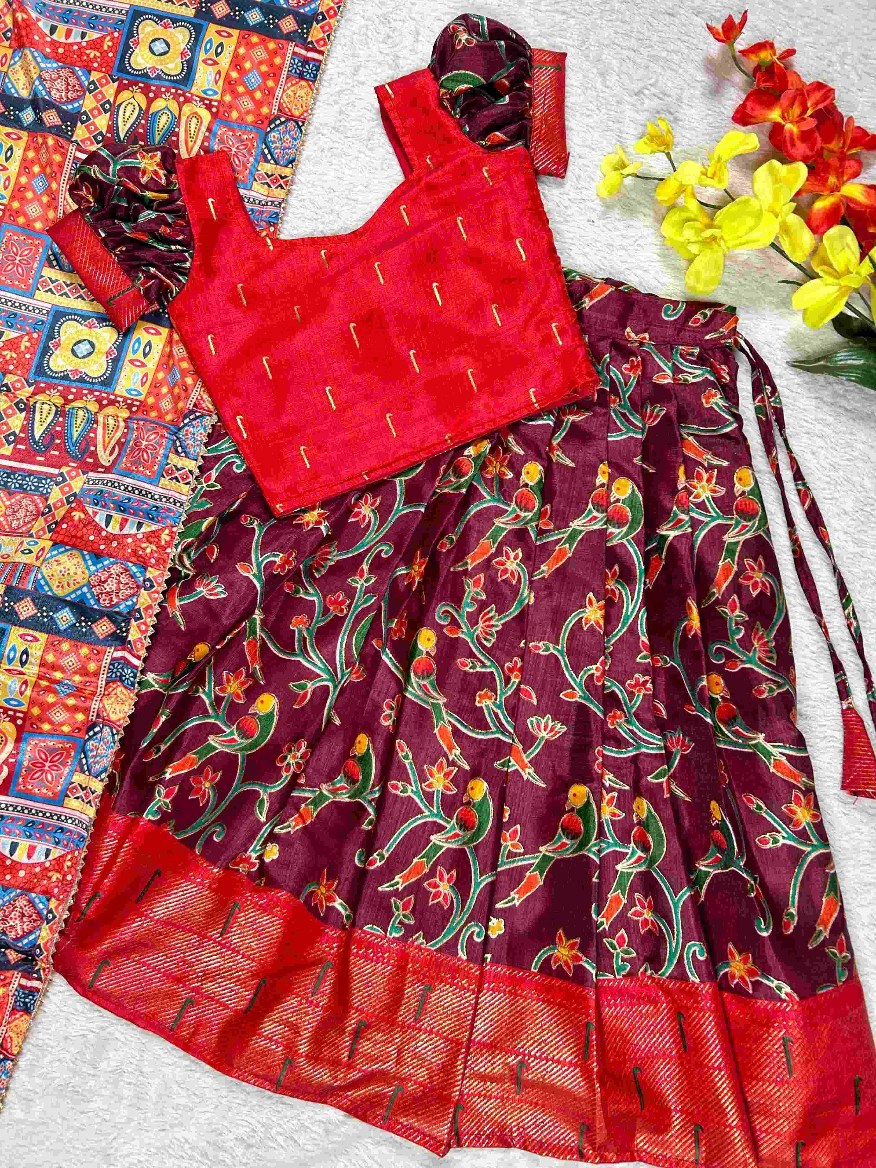 YNF DOLARIN115 REF03 KIDS WEAR  WHOLESALE KIDS KIDS CHOLI BABY GIRL LEHENGA MANUFACTURER- Kapda Export