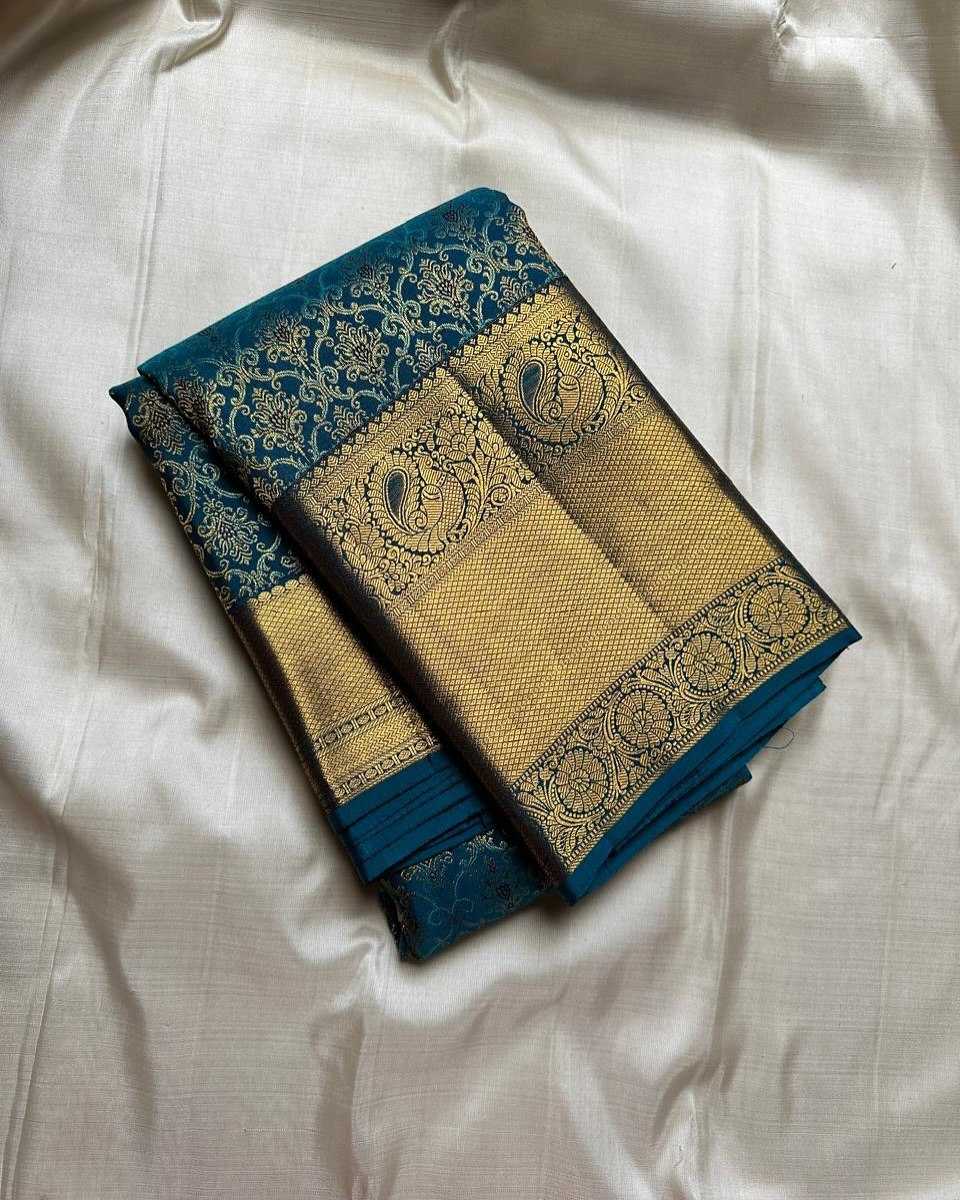 Ynf Banarasi Soft Silk RIN101 50179JARI Silk Sarees Wholesale Banarasi Silk Sarees Heavy Silk Sarees Pure Silk Sarees With Gold Borders Manufacturer- Kapda Export