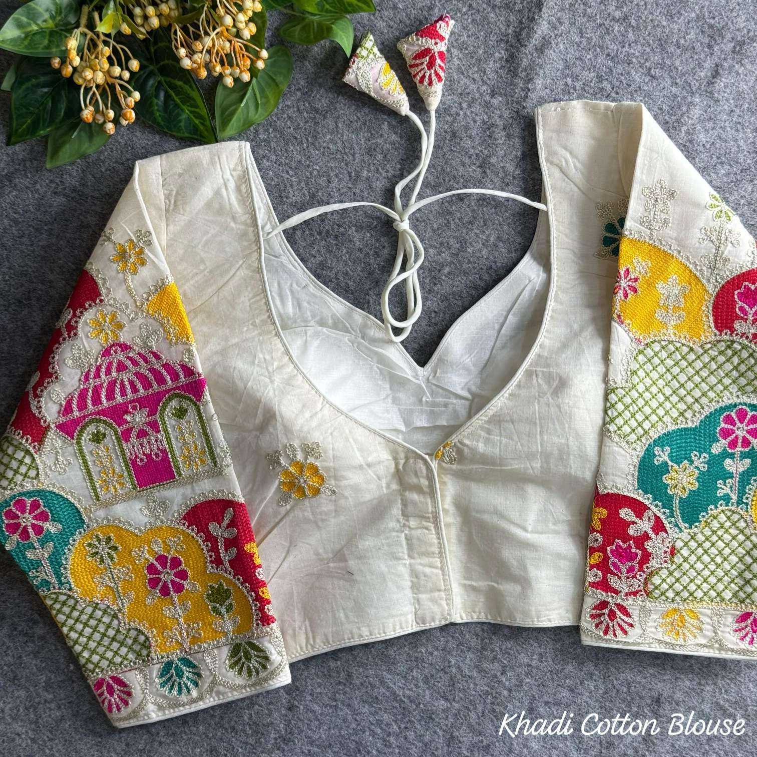 Ynf Cotton KESH426 KHADI10 Readymade Blouses Wholesale Party Wear Blouse Printed Cotton Blouses Manufacturer- Kapda Export