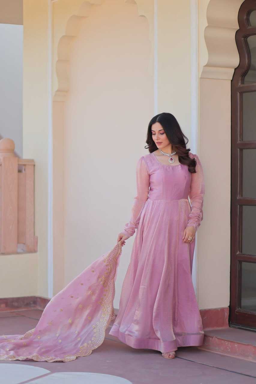 Ynf Chiffon KESH491 9235 Gowns Wedding Collections Festive Collections Wholesale Gown With Dupatta Full Sleeve Gowns Chiffon Gowns Manufacturer- Kapda Export
