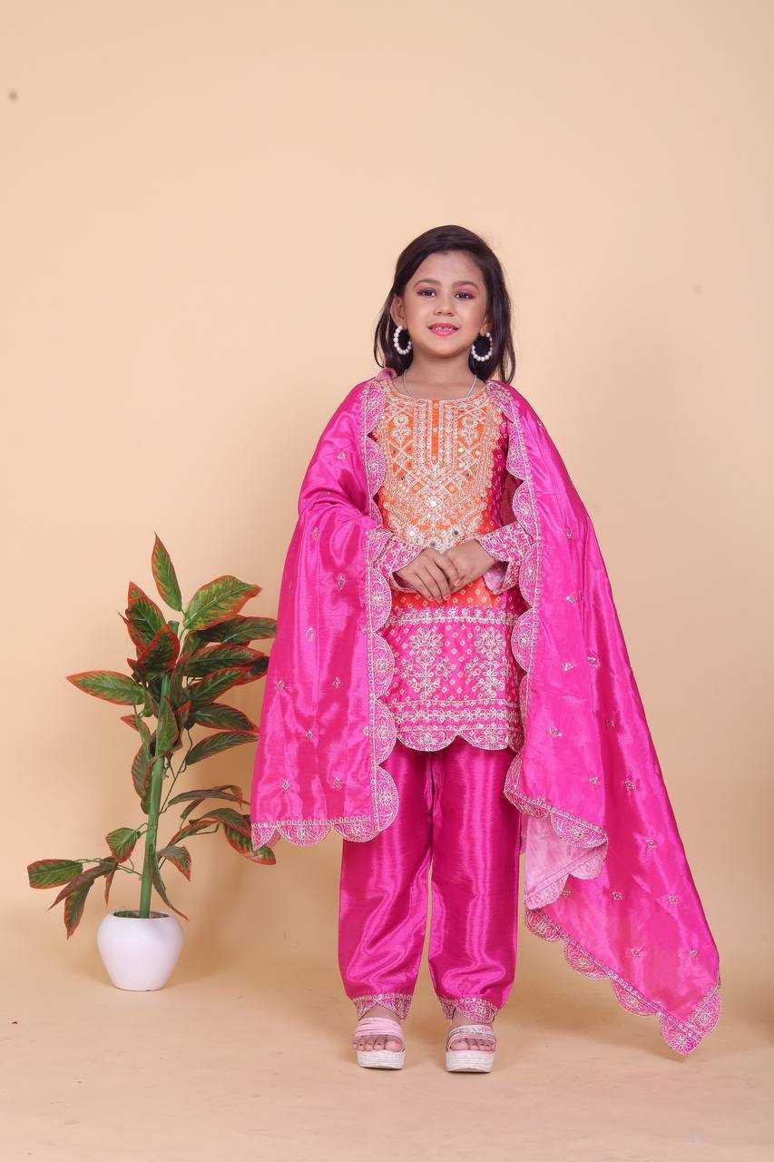 Ynf Chinon Silk KESH415 186 Kids Wear Wholesale Kids Suit Kids Anarkali Suits Manufacturer- Kapda Export