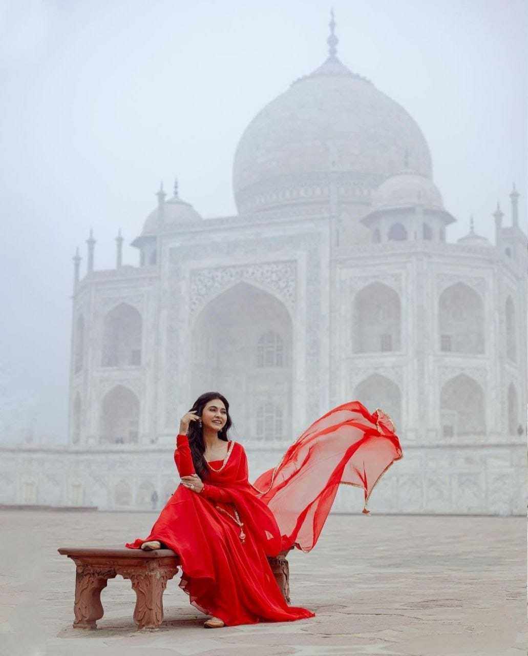 Ynf Georgette RIN157 PC-2027 Gowns Festive Collections Plus Size Collections Wholesale Georgette Gown Party Wear Gowns Full Sleeve Gowns Manufacturer- Kapda Export