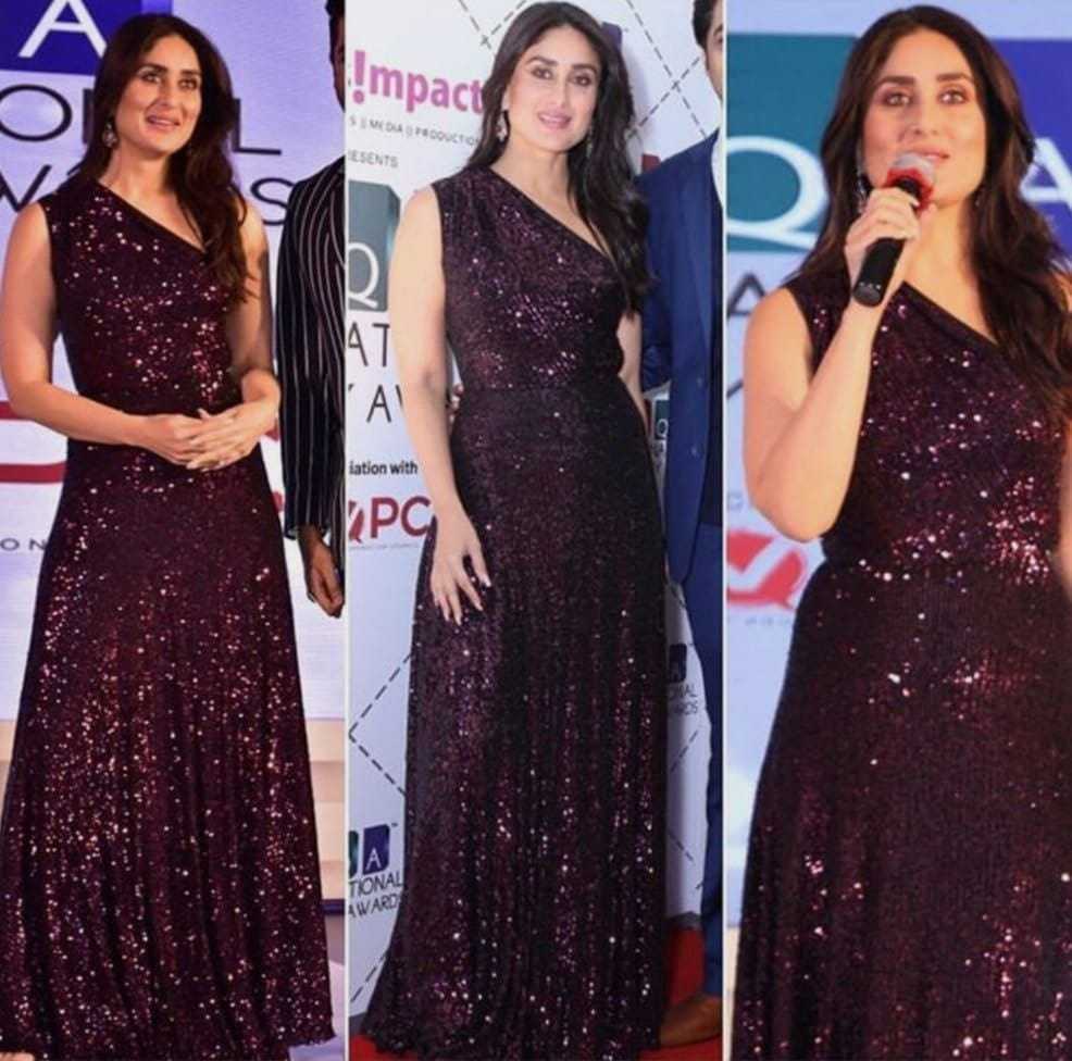 Ynf Net RIN157 PC-2013 Gowns Bollywood Collections Plus Size Collections Wholesale Net Gowns One-Shoulder Gowns KAREENA KAPOOR Manufacturer- Kapda Export