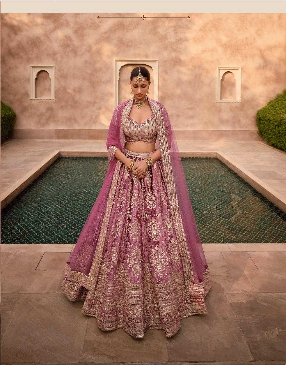 Ynf Pure Viscos RIN184 SAYURI-HERITAGE BRIDAL Lehengas Wedding Collections Festive Collections Wholesale Embroidered Lehenga Handloom Lehenga Lehenga With Cancan Manufacturer- Kapda Export