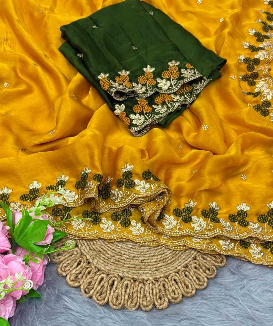 Ynf Satin RIN171 832 Sarees Wedding Collections Festive Collections Wholesale Embroidered Sarees Satin Sarees Bridesmaid Outfits Manufacturer- Kapda Export