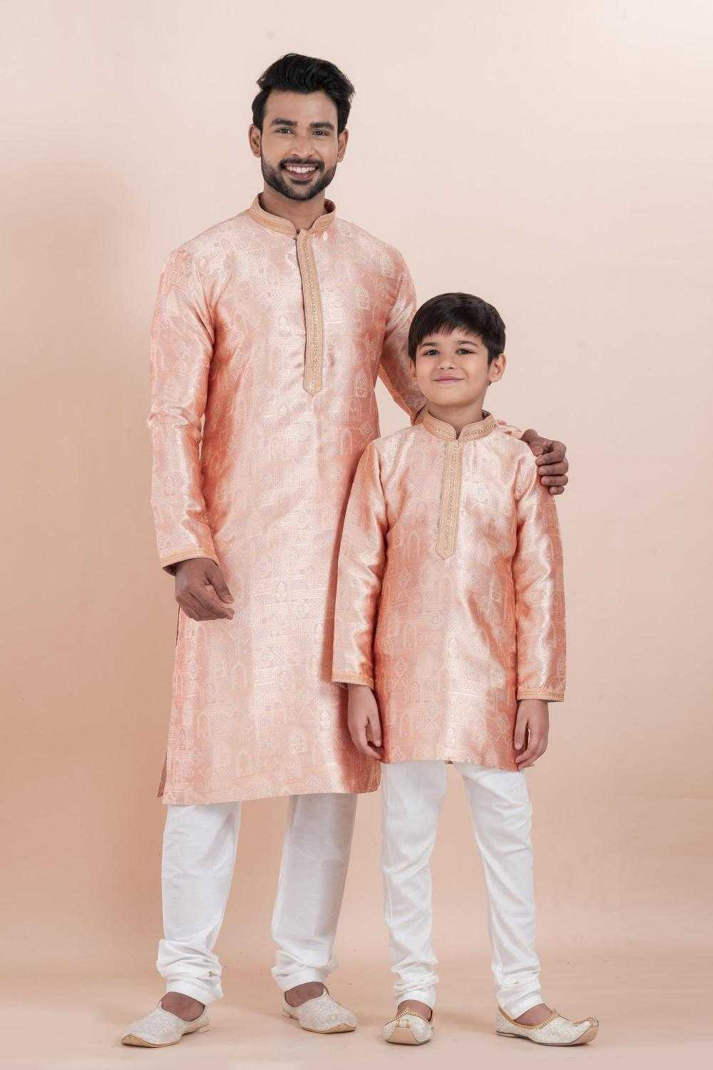 Ynf Silk RIN223 1182A Mens Wear Wholesale Father Son Combo Wears Manufacturer- Kapda Export