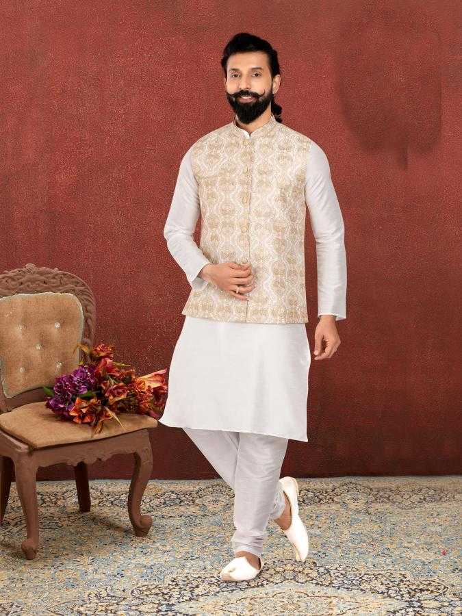 Ynf Silk RIN223 307B Mens Wear Wholesale Mens Ethnic Jackets Festive & Wedding Coats Ethnic Waistcoats Manufacturer- Kapda Export