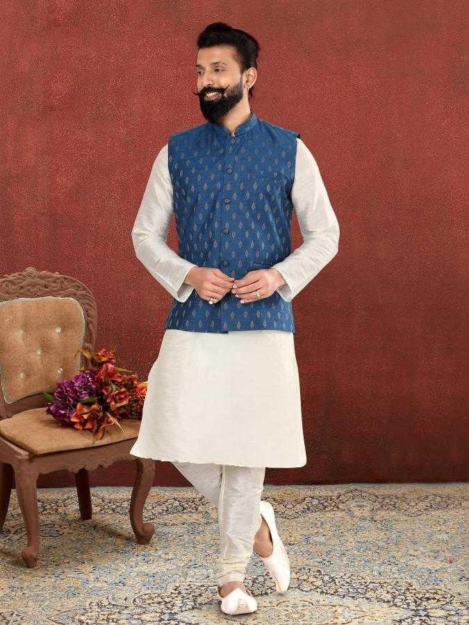 Ynf Soft Cotton Silk RIN223 314C Mens Wear Wholesale Nehru Jacket Festive & Wedding Coats Ethnic Waistcoats Manufacturer- Kapda Export
