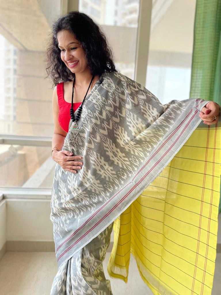 Ynf Soft Cotton Silk Sarees Wholesale Ikat Sarees Linen Silk Sarees Fancy Printed Silk Sarees Manufacturer- Kapda Export