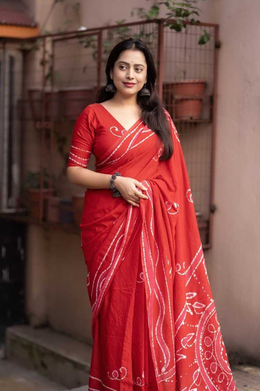 Ynf Cotton KESH433 202 Sarees Wholesale Chanderi Sarees Hand Printed Saree Cotton Sarees Manufacturer- Kapda Export