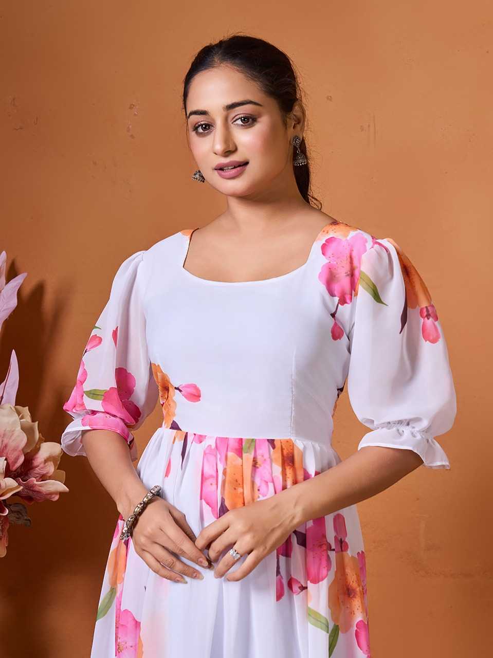 Ynf Georgette KESH334 CRUSH Suits & Dresses Wholesale Dresses Party Wear Dresses Floor-Length Dresses Manufacturer- Kapda Export