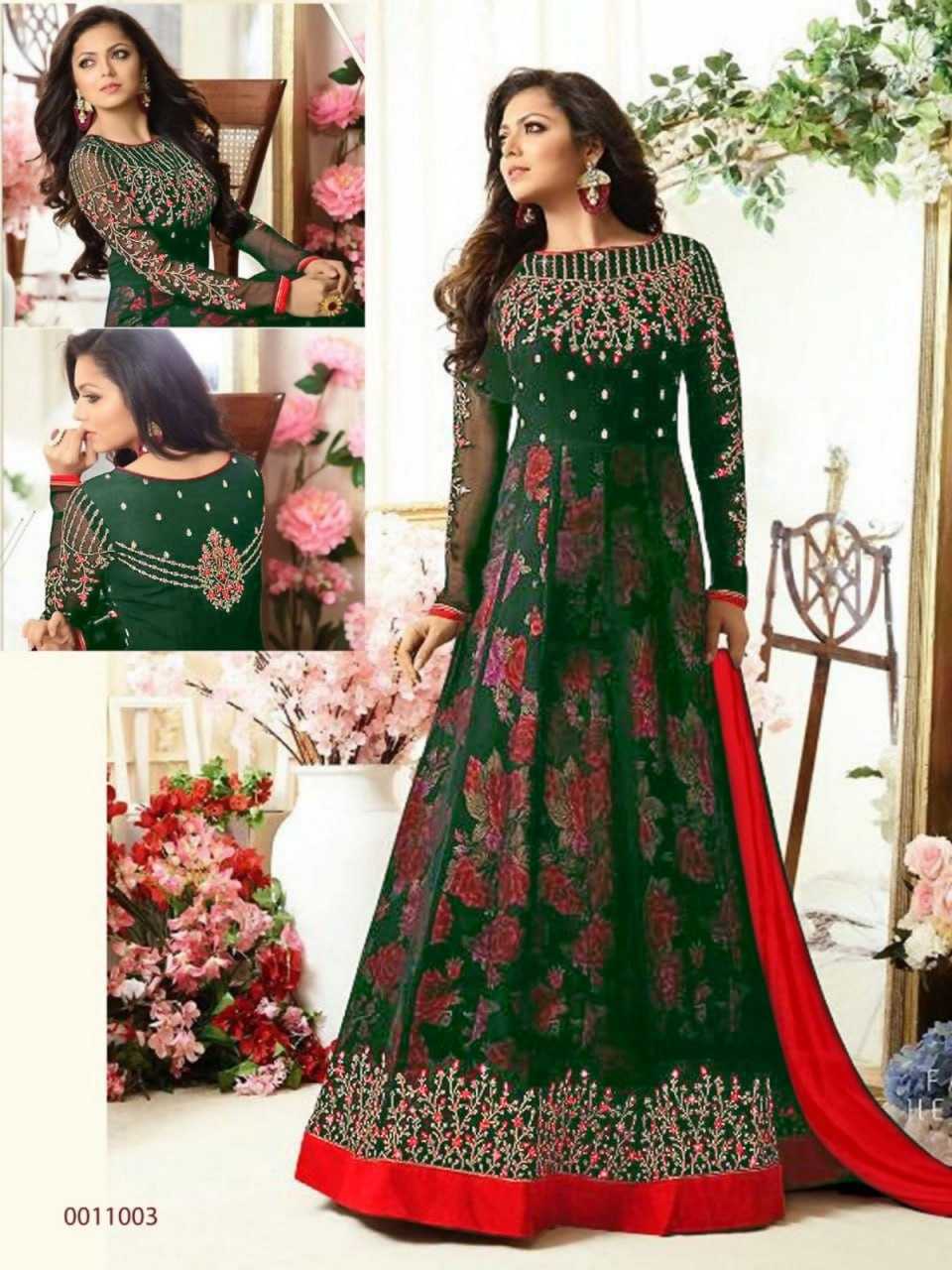Ynf Georgette KESH504 11003 Suits & Dresses Wholesale Anarkali Suits Semi Stitched Suits Floor-Length Suits Semi-Stitched Suits Manufacturer- Kapda Export