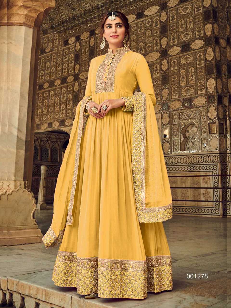 Ynf Georgette KESH504 1278 Suits & Dresses Wholesale Anarkali Suits Semi Stitched Suits Floor-Length Suits Semi-Stitched Suits Manufacturer- Kapda Export