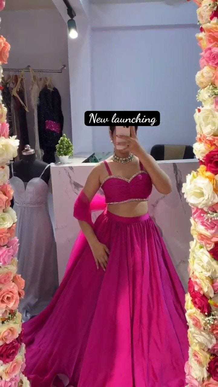 Ynf Georgette RIN157 5234 Lehengas Festive Collections Plus Size Collections Wholesale Designer Lehenga Georgette Lehenga Pink Lehenga Manufacturer- Kapda Export