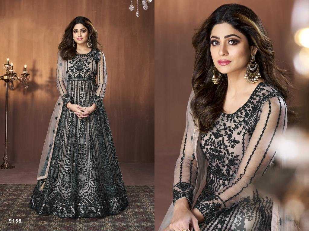 Ynf Net KESH504 9158 Gowns Bollywood Collections Festive Collections Wholesale Embroidery Gowns Net Gowns Shamita Shetty Manufacturer- Kapda Export