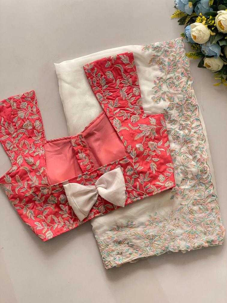 Ynf Organic Silk RIN134 RIYA Silk Sarees Wedding Collections Festive Collections Wholesale Designer Silk Sarees Embroidered Silk Sarees White Silk Sarees Manufacturer- Kapda Export