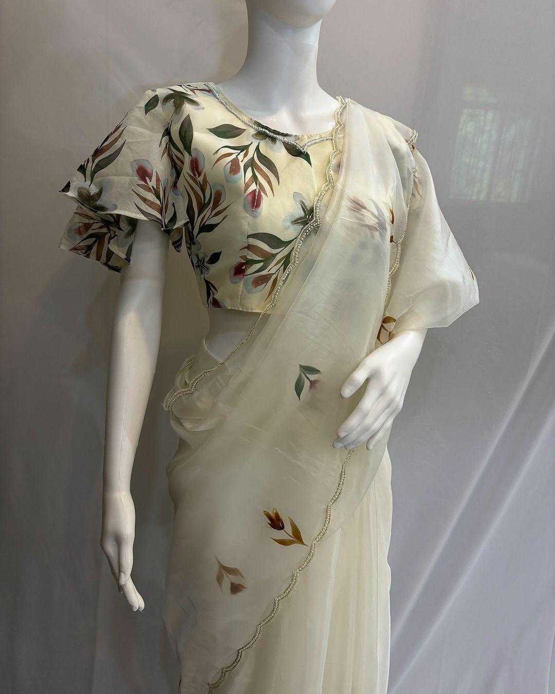 Ynf Organza RIN164 cut dena Sarees Wedding Collections Festive Collections Wholesale Designer Sarees Organza Sarees Hand Printed Saree Manufacturer- Kapda Export