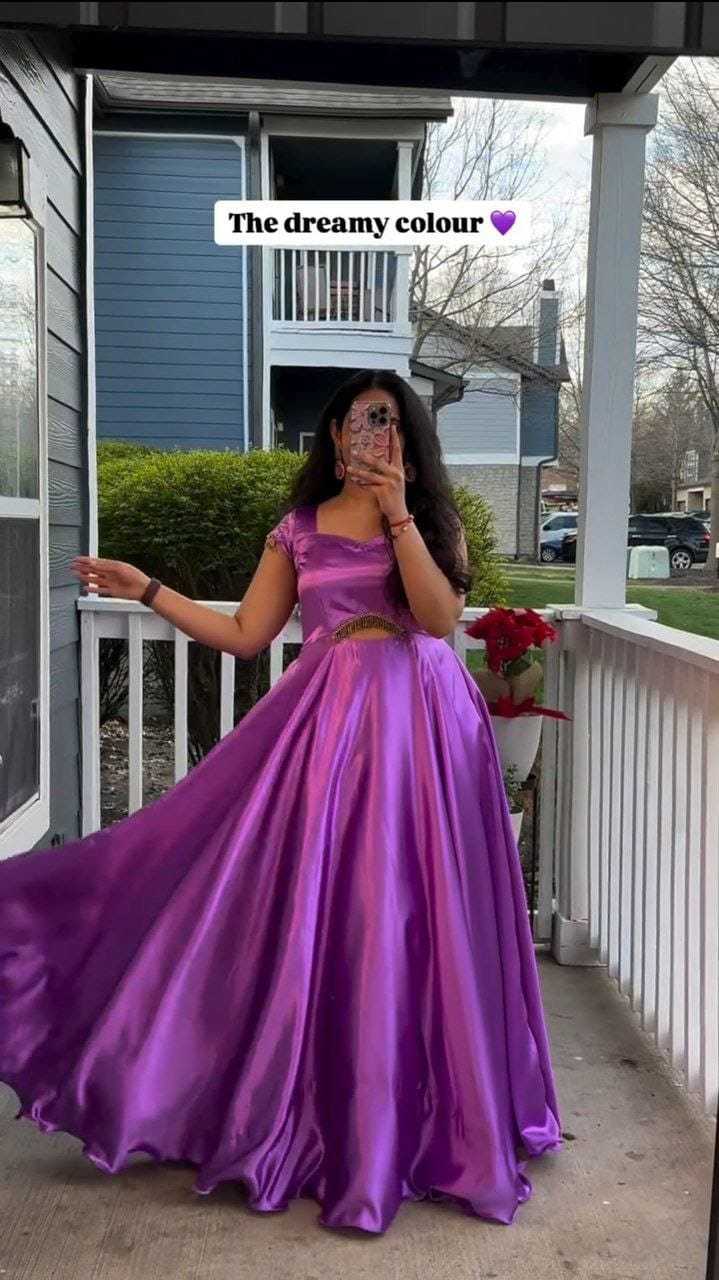 Ynf Satin RIN157 3196 Gowns Plus Size Collections Wholesale Party Gowns Designer Gowns Satin Gowns Manufacturer- Kapda Export