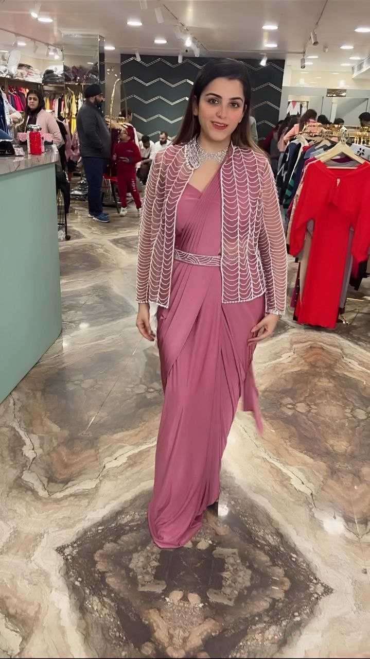 Ynf Silk KESH516 9263 Sarees Wholesale Ready To Wear Sarees Party Wear Sarees Fancy Sarees Saree with Belt Saree with Jacket Manufacturer- Kapda Export