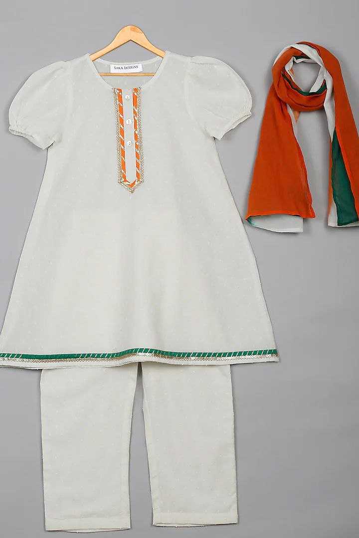 Ynf Soft Cotton RIN107 342 Kids Wear Wholesale Kids Suit Girls Kurti Kids Traditional Outfits Kids Kurta Pajama Manufacturer- Kapda Export