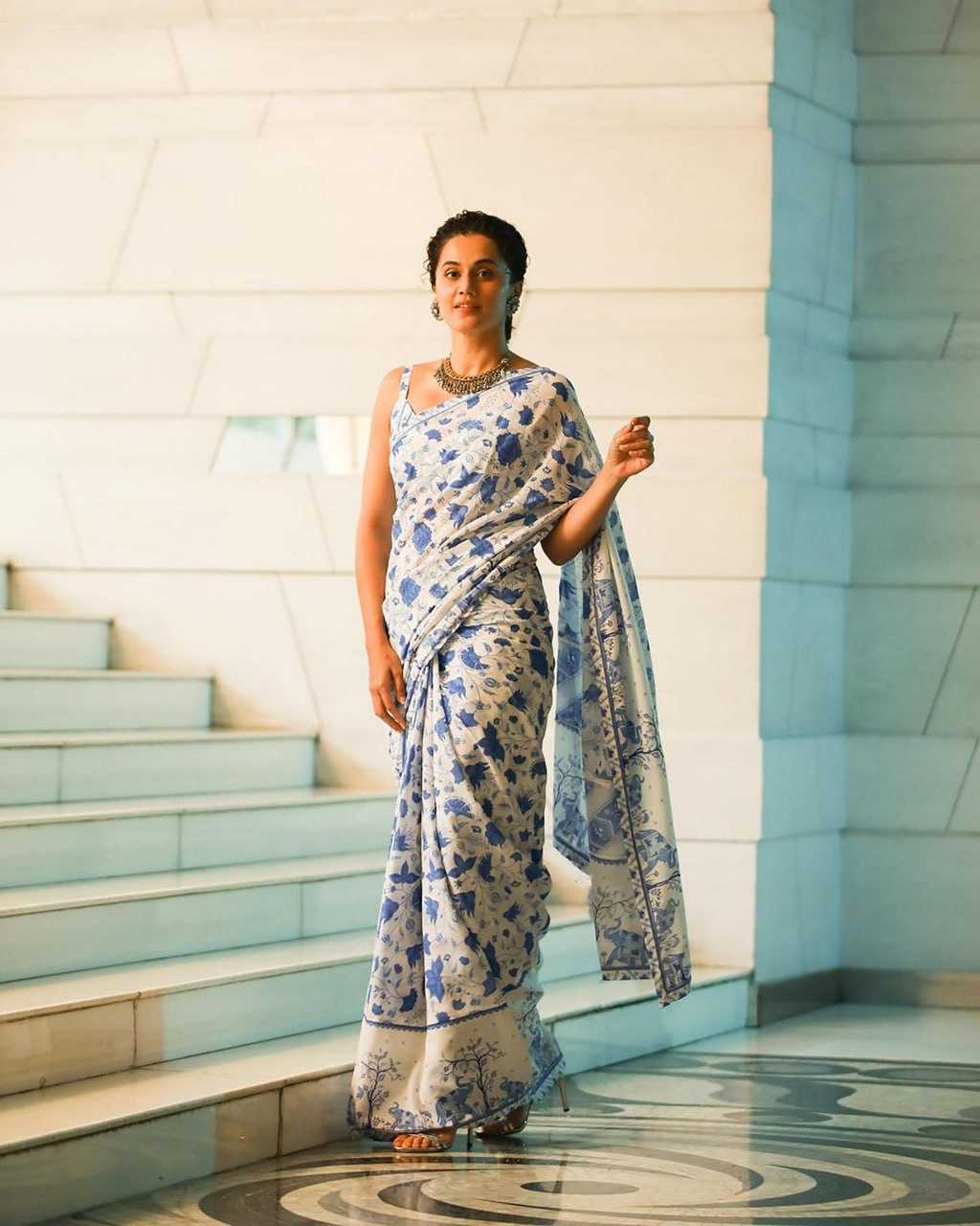 Ynf Soft Cotton RIN229 105 Sarees Bollywood Collections Wholesale Printed Sarees Cotton Linen Sarees Ikkat Saree Taapsee Pannu Manufacturer- Kapda Export