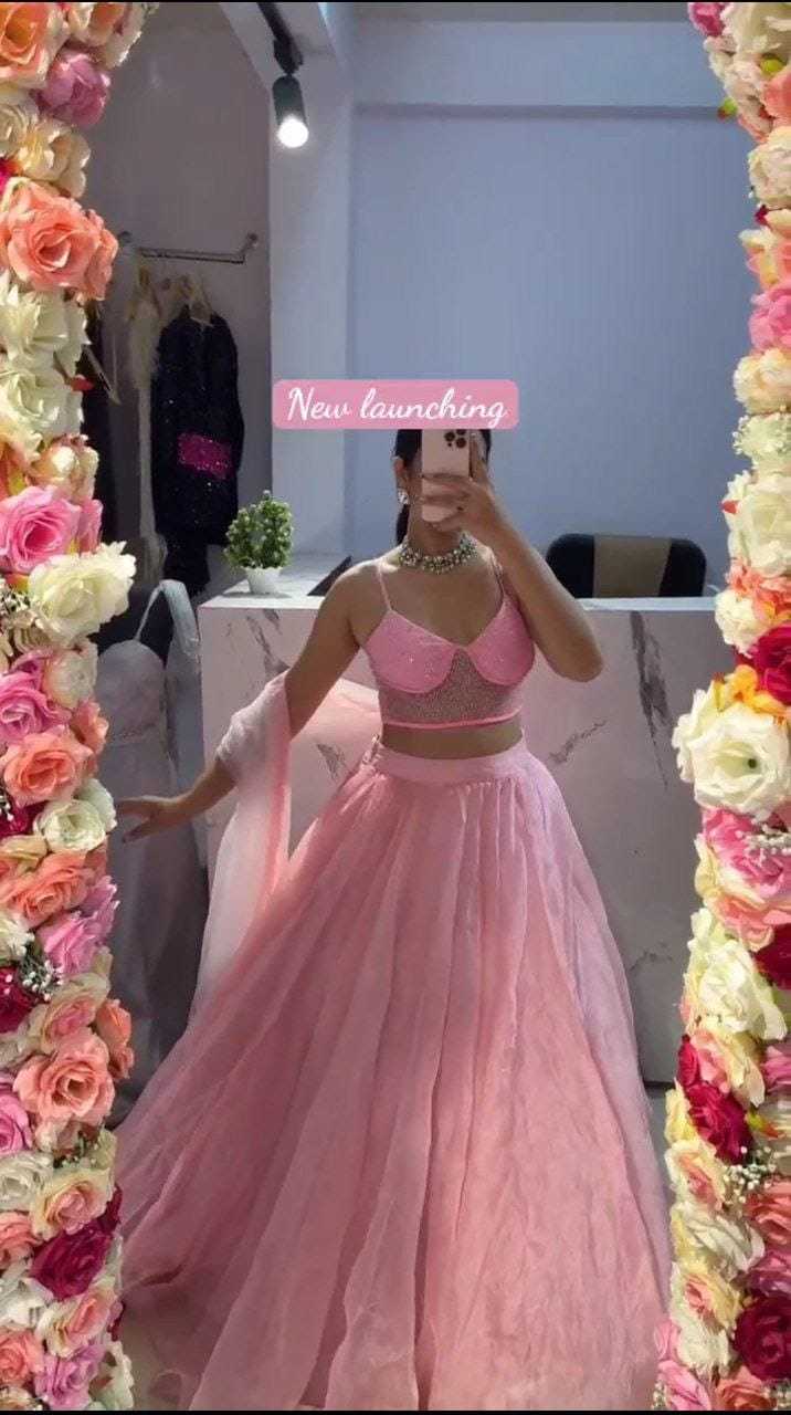 Ynf Soft Net RIN157 5245 Lehengas Wedding Collections Plus Size Collections Wholesale Designer Lehenga Net Fancy Lehenga Pink Lehenga Manufacturer- Kapda Export