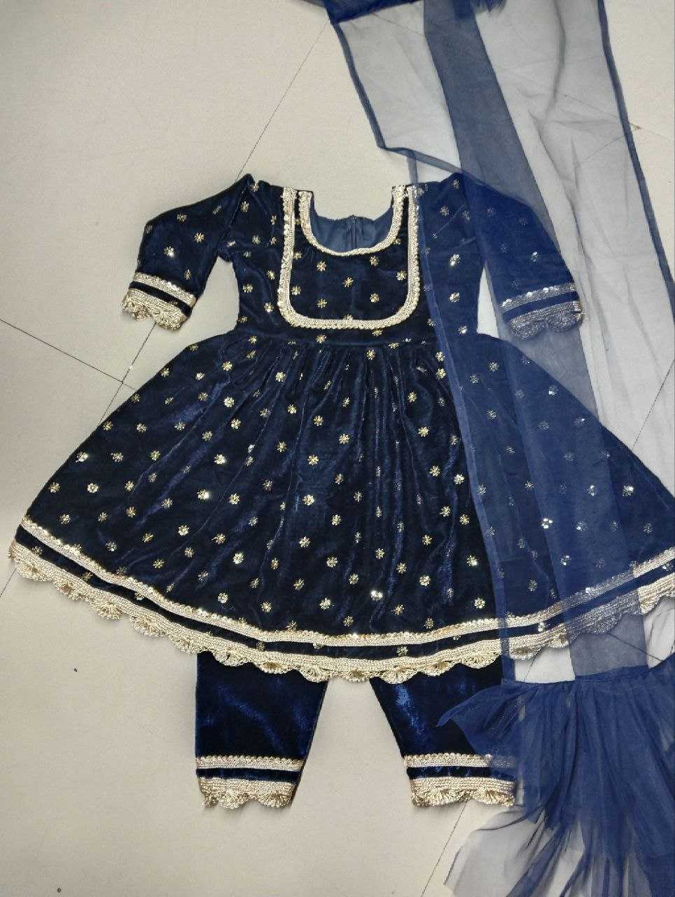 Ynf Velvet RIN107 372 Kids Wear Wholesale Kids Suit Kids Traditional Outfits Kids Anarkali Suits Manufacturer- Kapda Export