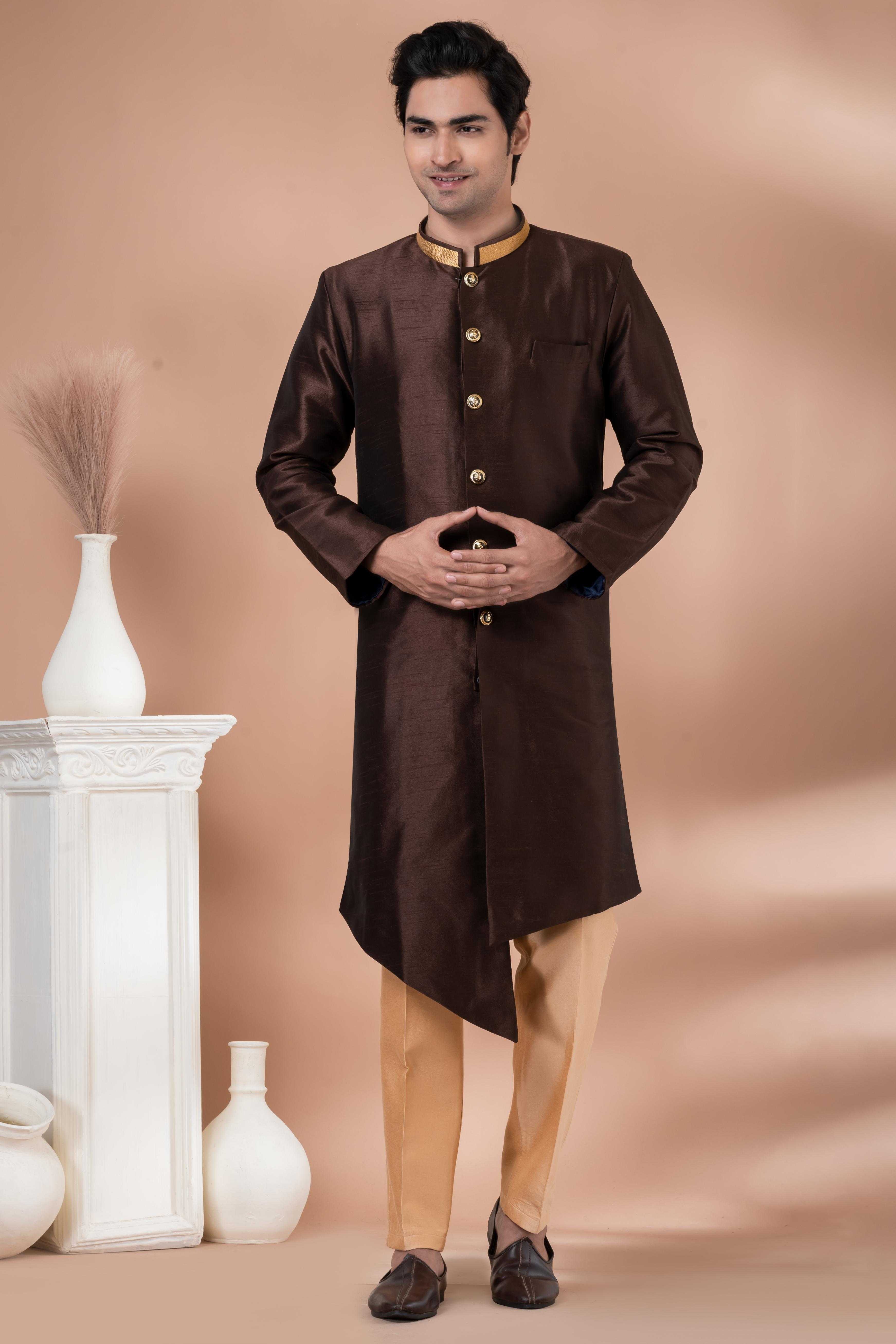 Ynf Banarasi Jacquard RIN223 1719 Mens Wear Wholesale Kurta Set with Jacket Designer Ethnic Set Indo Western Manufacturer- Kapda Export