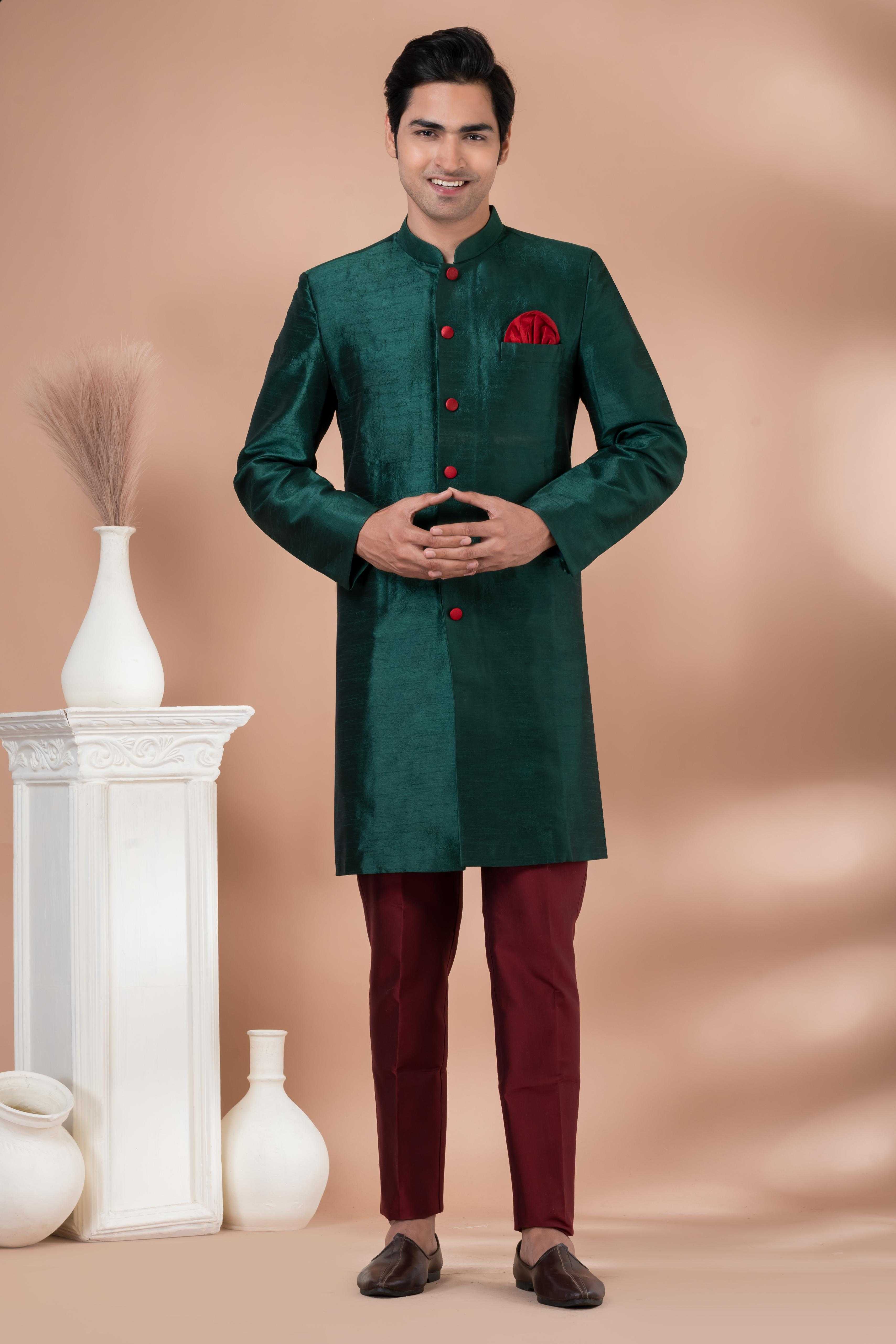 Ynf Banarasi Jacquard RIN223 1720 Mens Wear Wholesale Kurta Set with Jacket Designer Ethnic Set Indo Western Manufacturer- Kapda Export