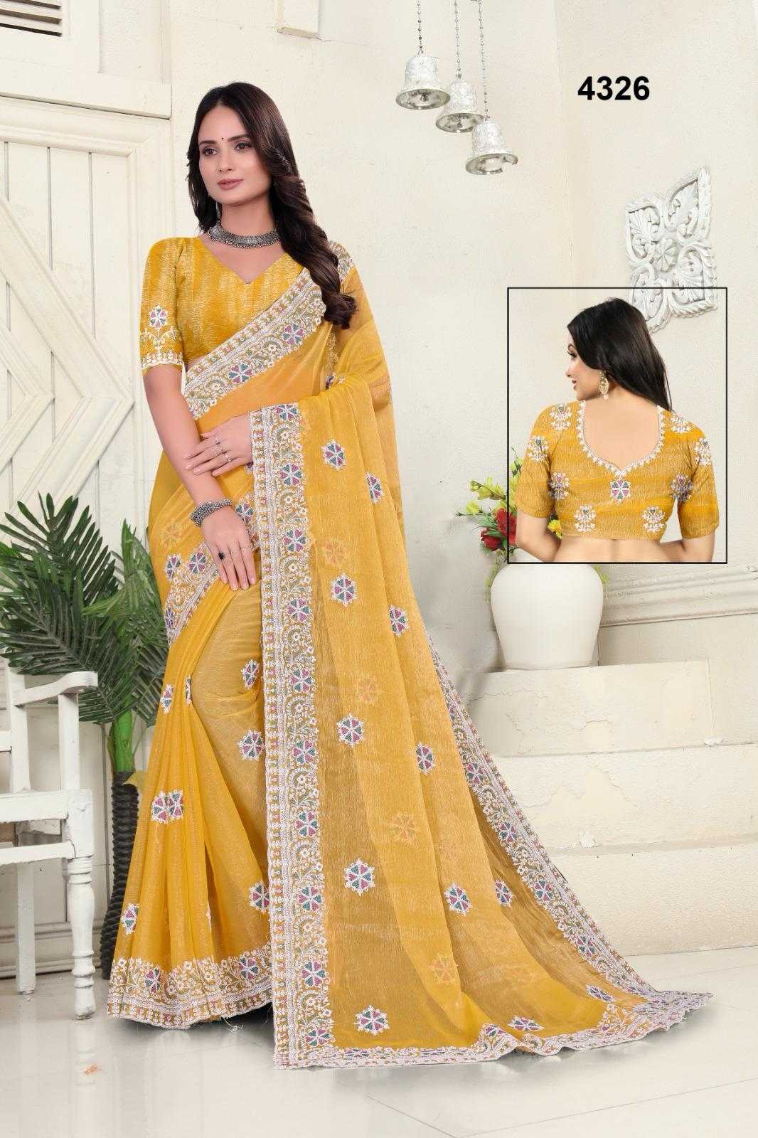 Ynf Chiffon KESH114 4326 Sarees Wedding Collections Wholesale Chiffon Sarees Zari Border Sarees Haldi Outfits Manufacturer- Kapda Export