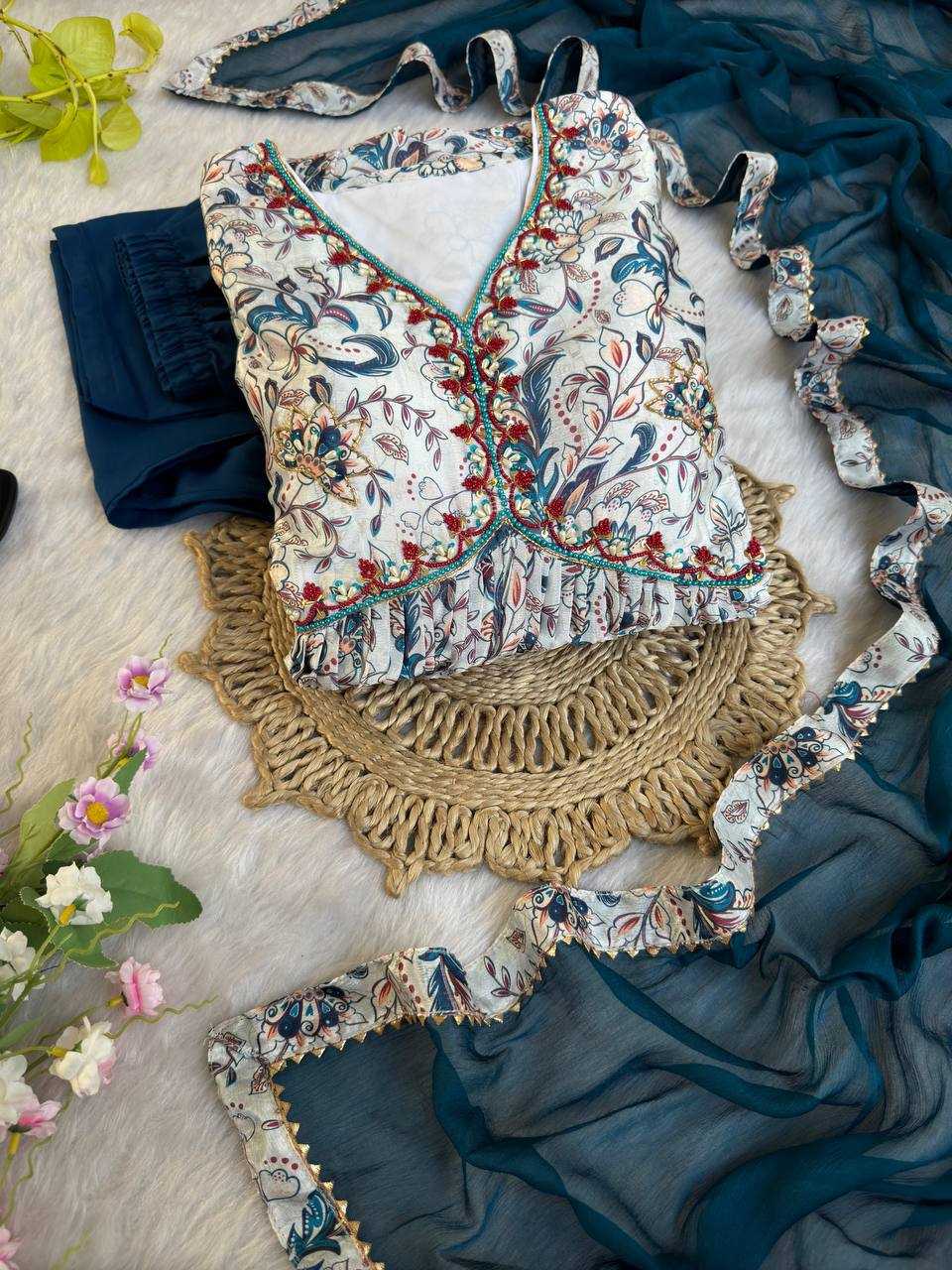 Ynf Chiffon KESH513 445 Suits & Dresses Wholesale Ladies Suits Alia Cut Suits Designer Suits Manufacturer- Kapda Export