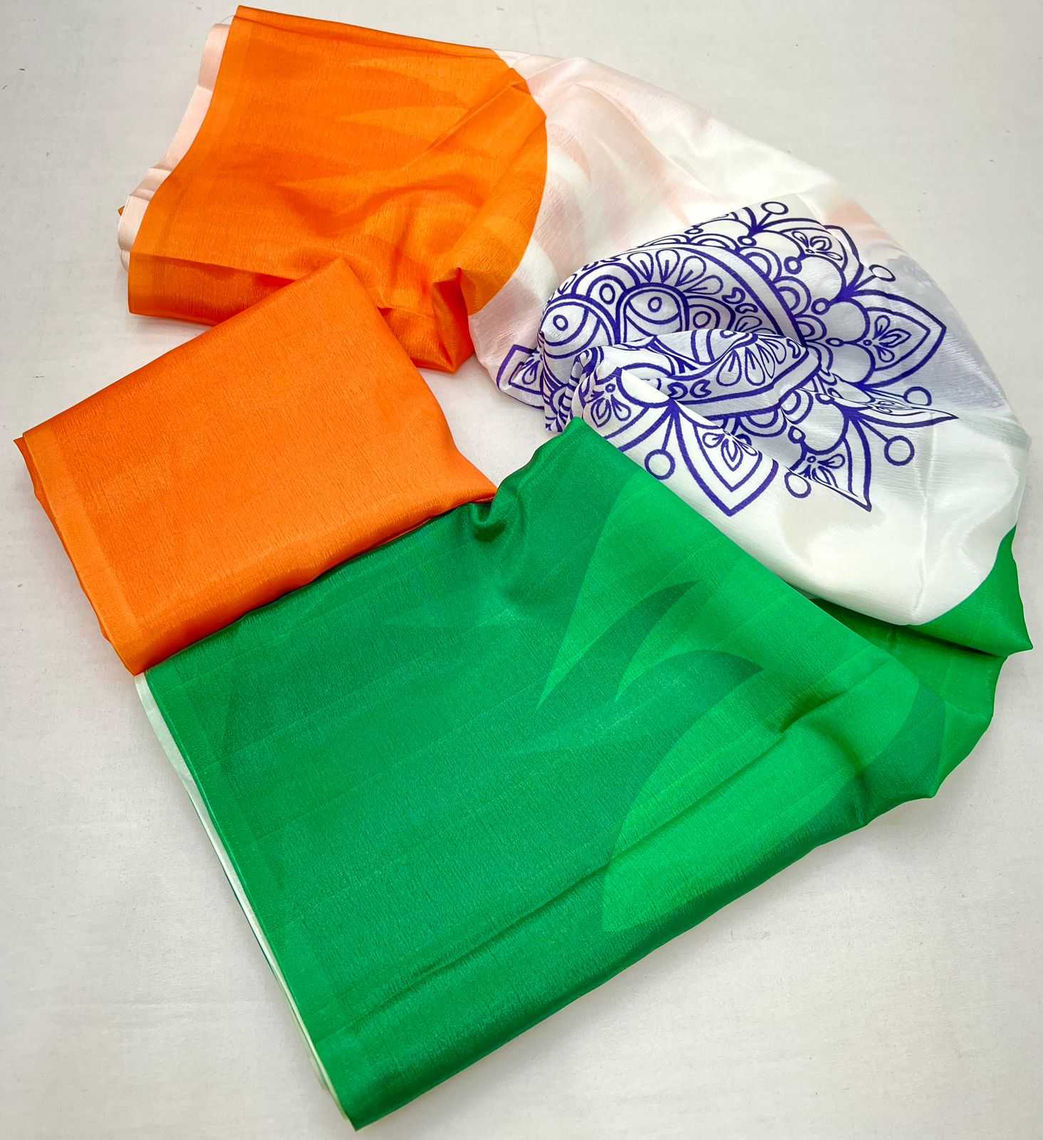 Ynf Chinon Silk RIN198 15 August Silk Sarees Festive Collections Wholesale Soft Silk Sarees Printed Silk Saree Republic Day Collections Manufacturer- Kapda Export