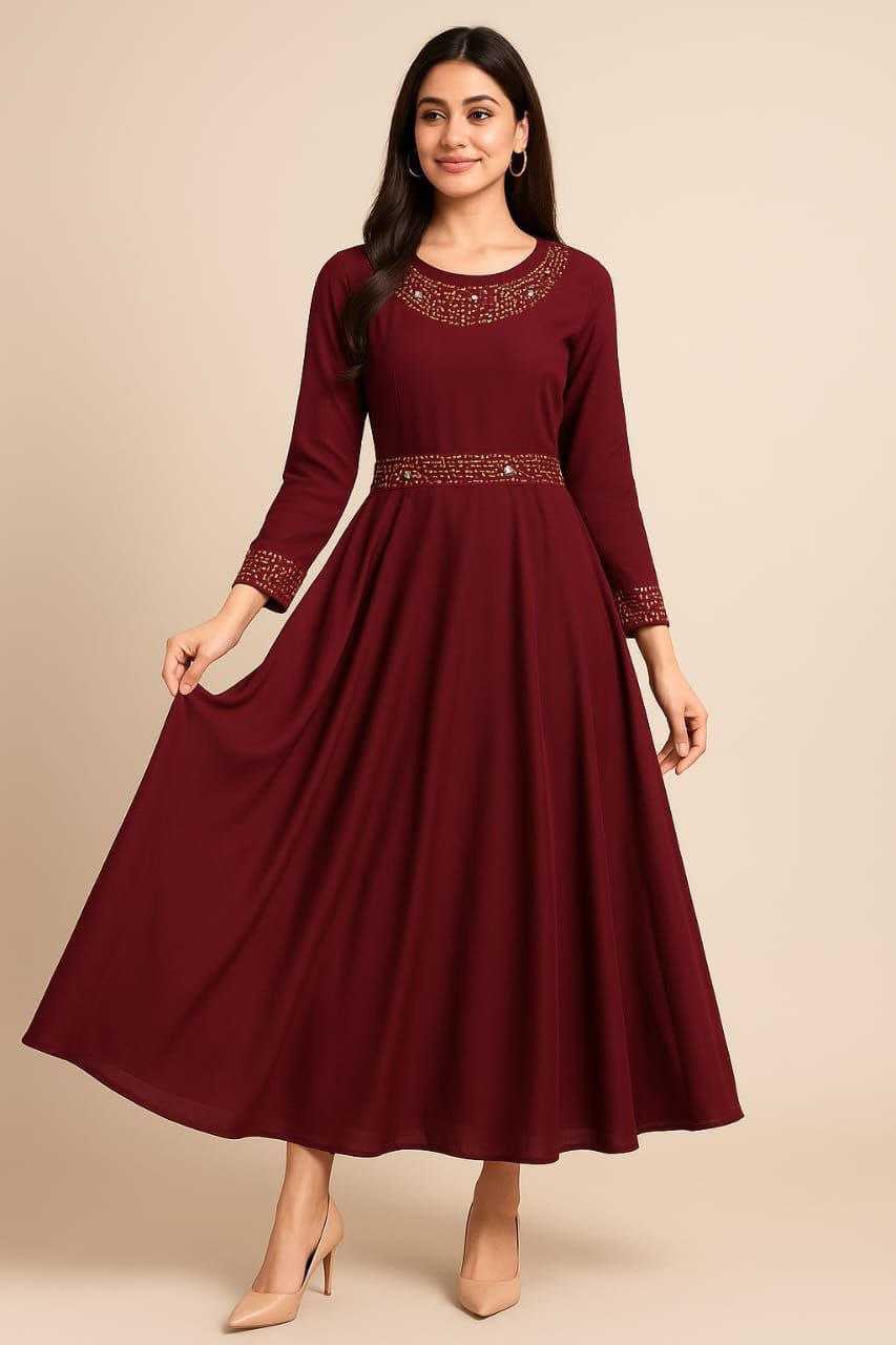 Ynf Georgette KESH517 A3 Kurti Wholesale Fancy Kurti Party Wear Gown Style Kurtis Manufacturer- Kapda Export