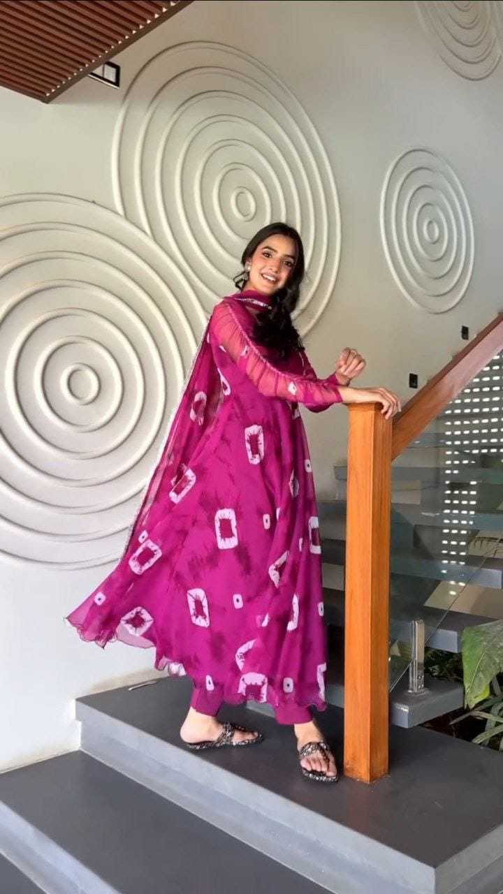 Ynf Georgette RIN157 195 Gowns Plus Size Collections Wholesale Georgette Gown Designer Gowns Pink Gown Manufacturer- Kapda Export