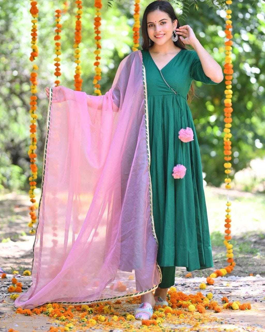 Ynf Georgette RIN157 2150 Gowns Plus Size Collections Wholesale Fancy Gowns Georgette Gown Green Gown Manufacturer- Kapda Export