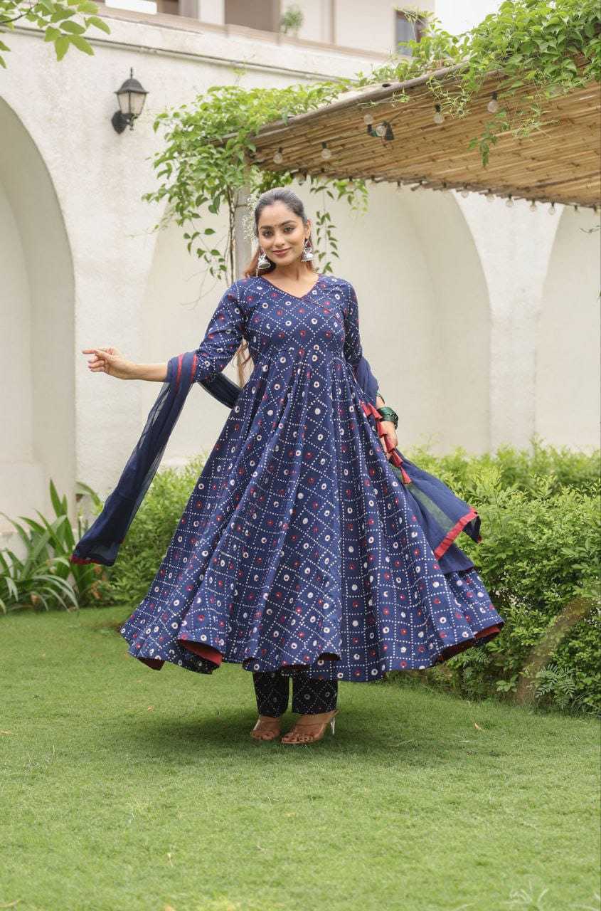 Ynf Georgette RIN157 224 Gowns Plus Size Collections Wholesale Georgette Gown Gown With Dupatta Blue Gown Manufacturer- Kapda Export