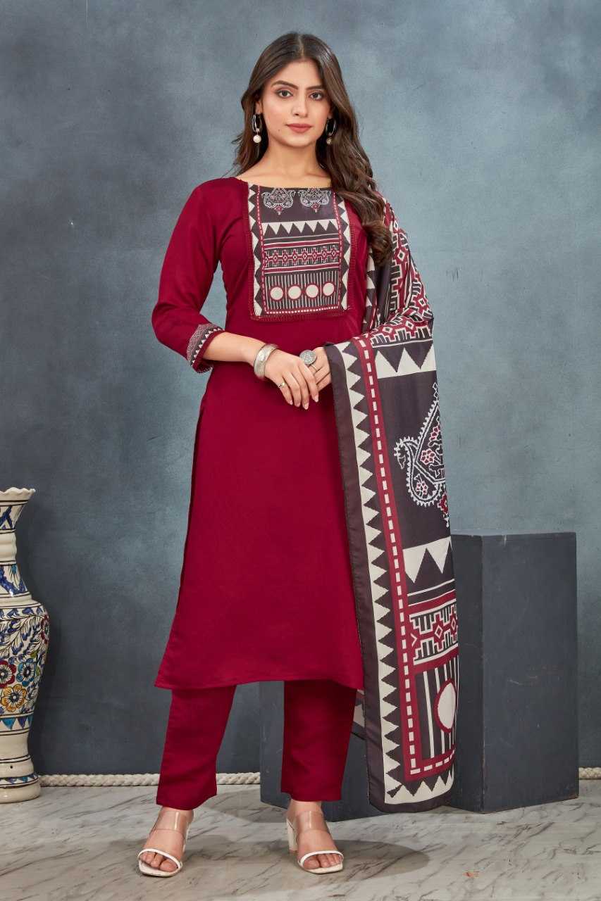 Ynf Heavy Roman Silk KESH559 412 Kurti Wholesale Kurti Bottom With Dupatta Red Kurtis Manufacturer- Kapda Export