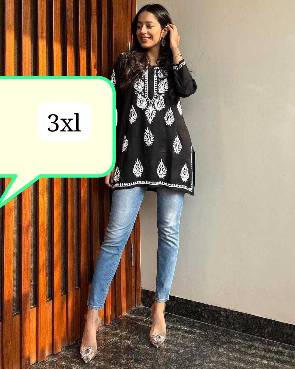 Ynf Rayon KESH502 Chikan Tops Kurti Wholesale Rayon Kurtis Embroidered Kurtis Chikan Kurti Manufacturer- Kapda Export