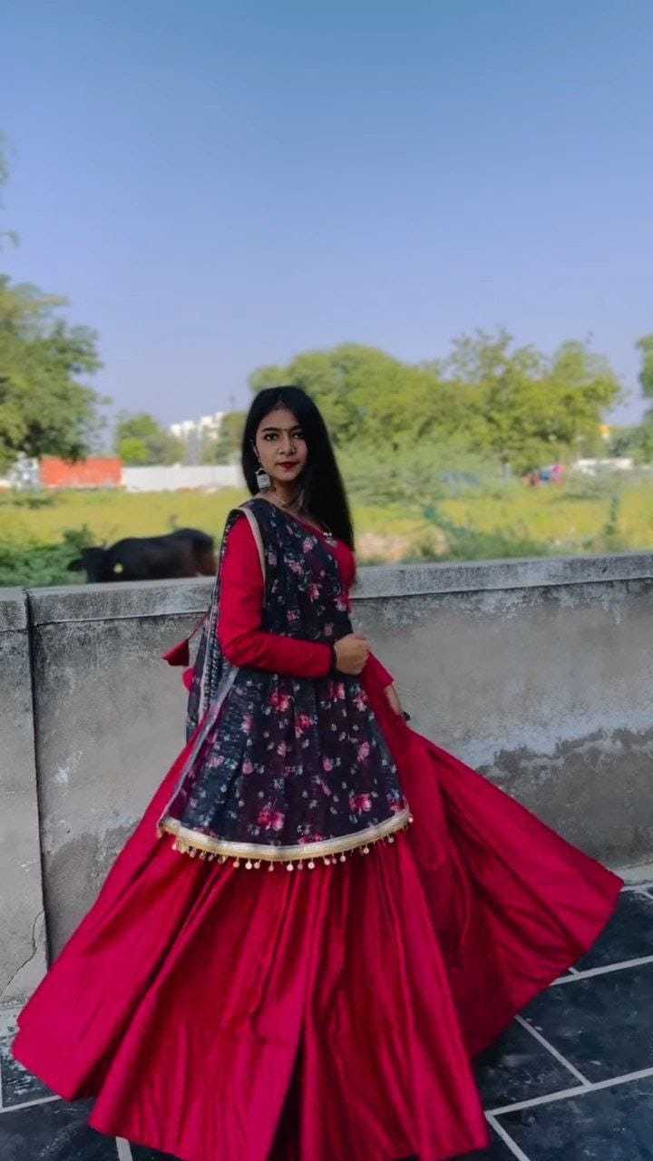 Ynf Satin RIN157 1070 Lehengas Plus Size Collections Wholesale Wedding Lehenga Satin Lehenga Red Lehenga Manufacturer- Kapda Export