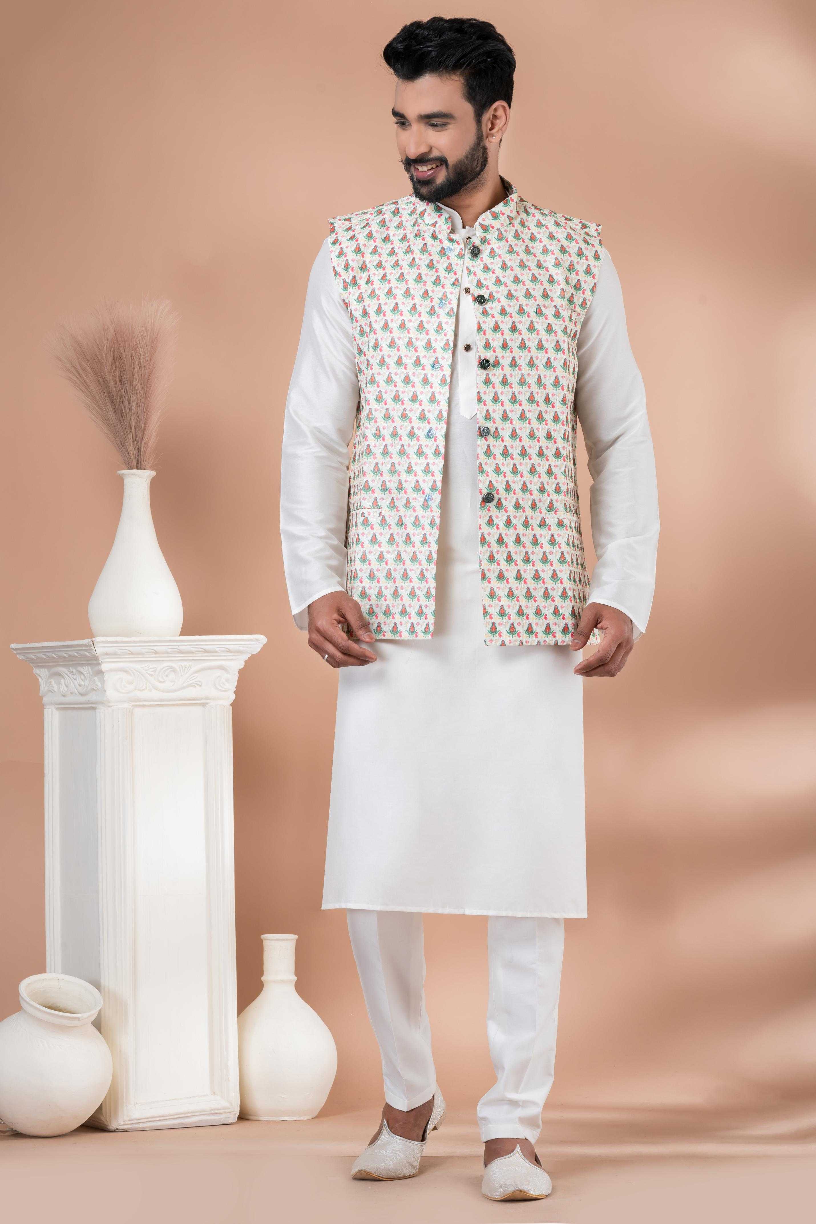 Ynf Viscose RIN223 2353B Mens Wear Festive Collections Wholesale Nehru Jacket Onam Collections Modi Jackets Manufacturer- Kapda Export