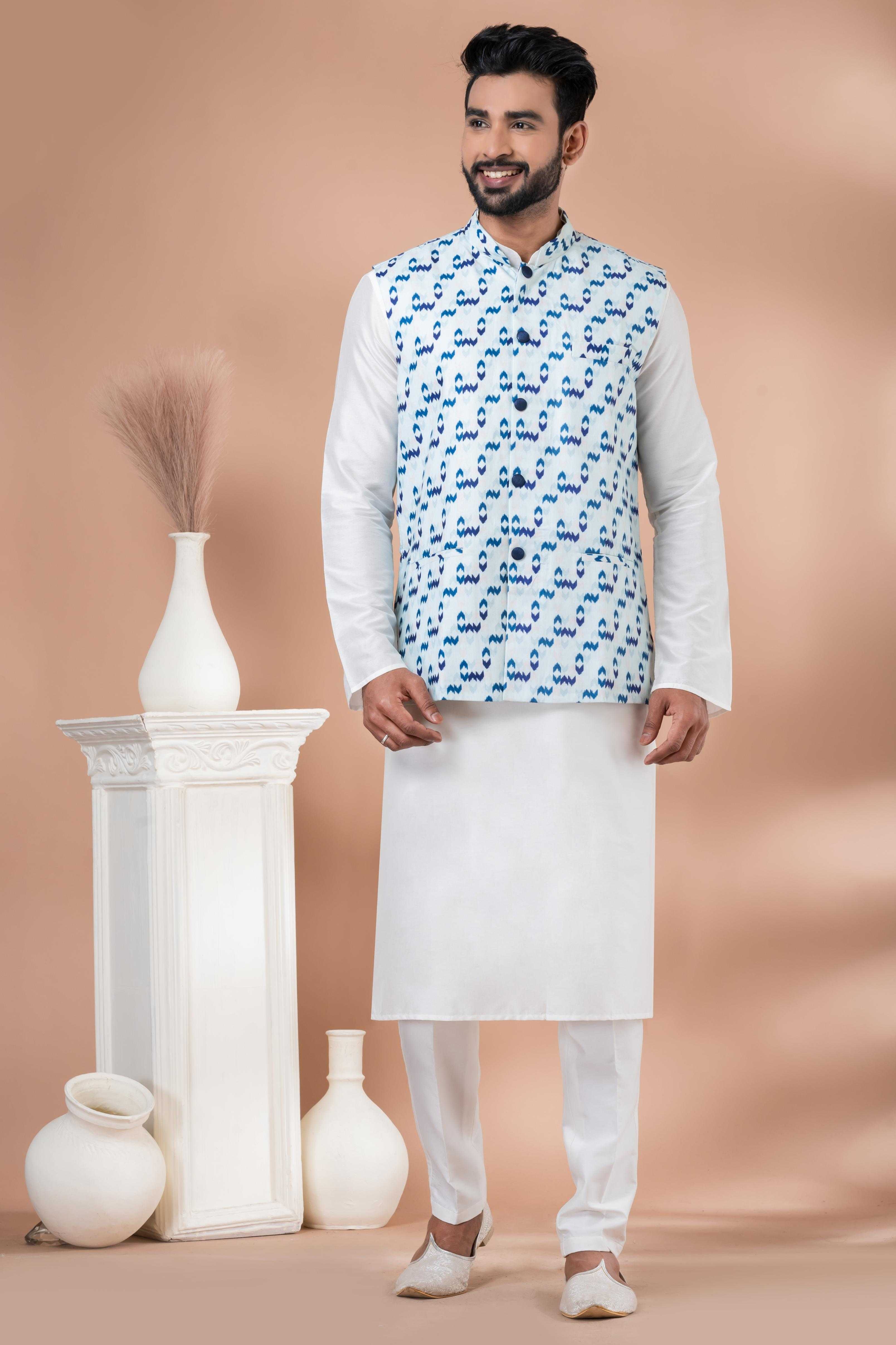 Ynf Viscose RIN223 2357B Mens Wear Festive Collections Wholesale Nehru Jacket Onam Collections Modi Jackets Manufacturer- Kapda Export